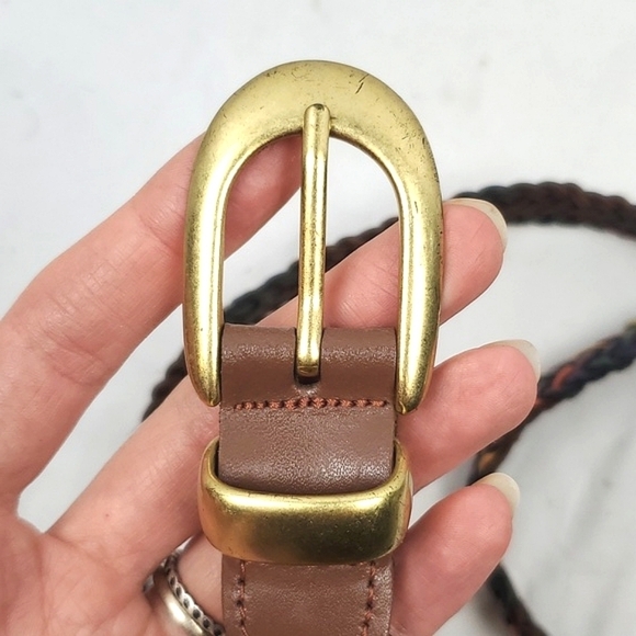 Vintage‎ Capezio Rainbow Leather Braided Belt - Picture 2 of 4